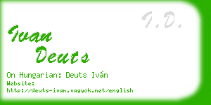 ivan deuts business card