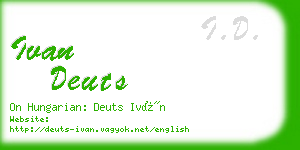 ivan deuts business card
